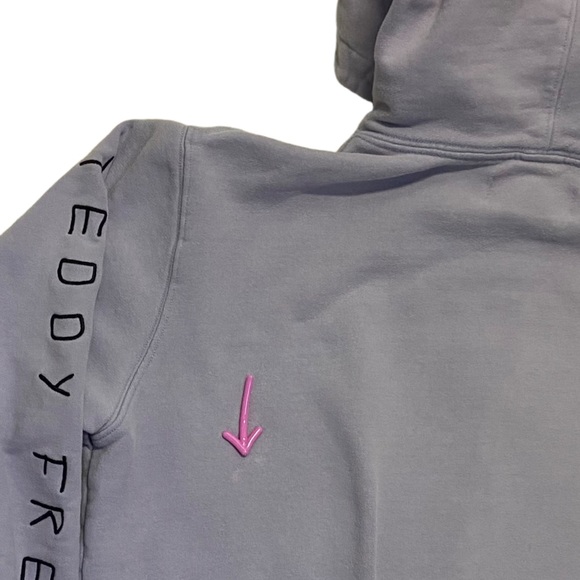 Teddy Fresh Love Face Purple Hoodie Sweatshirt Embroidered S - Picture 9 of 13